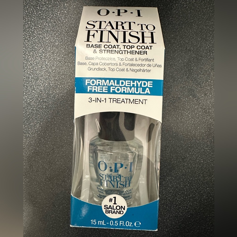 OPI START to FINISH Formaldehyde Free Formula - 3 in 1 treatment  0.5oz/15ml
